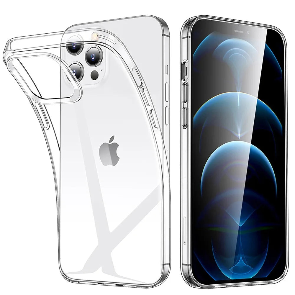 Étui Transparent Ultra mince de luxe pour iPhone 17 16 15 11 12 13 14 Pro Max X XR 7 8 Plus coque arrière en Silicone TPU souple étui Transparent
