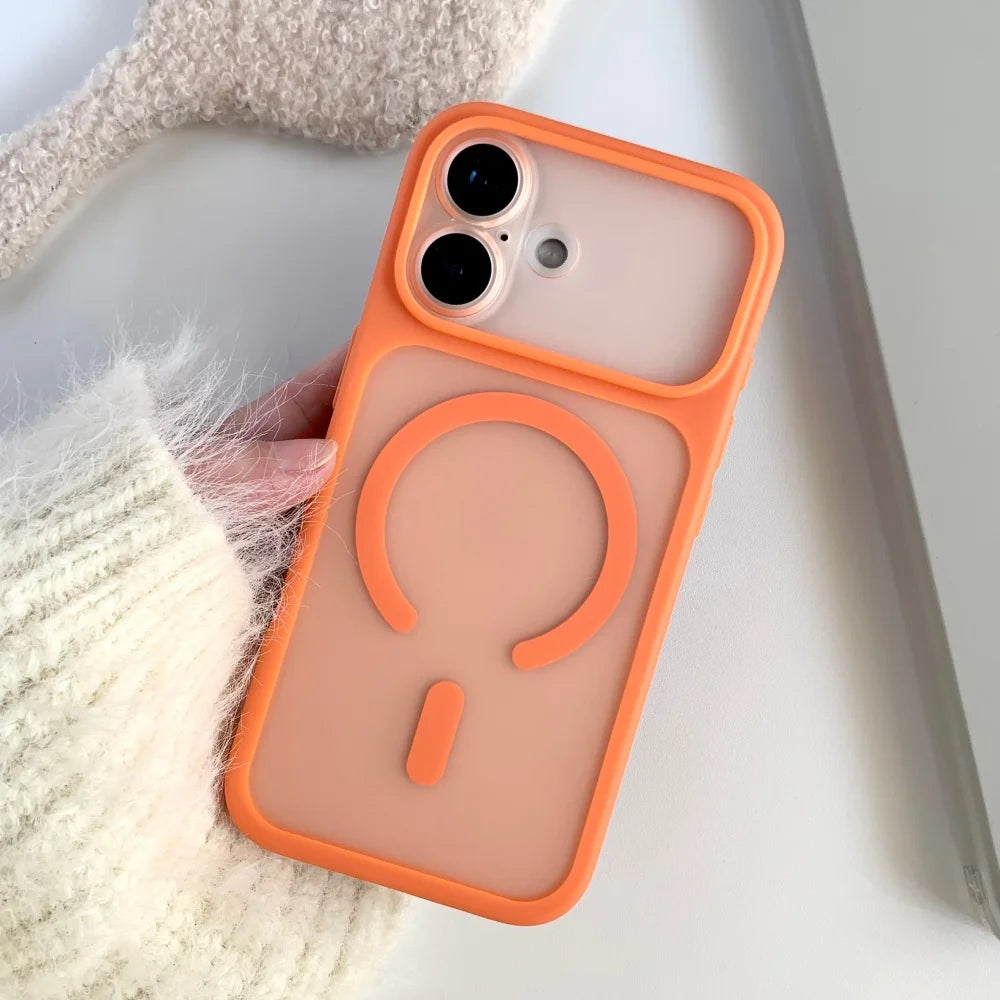 Nouvelle coque de téléphone magnétique transparente mate de luxe pour iPhone 17Pro Air 17 16 15 14 13 Pro Max pour couverture d'objectif détachable Magsafe