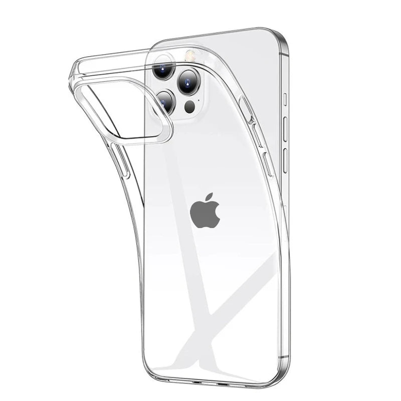 Étui Transparent Ultra mince de luxe pour iPhone 17 16 15 11 12 13 14 Pro Max X XR 7 8 Plus coque arrière en Silicone TPU souple étui Transparent