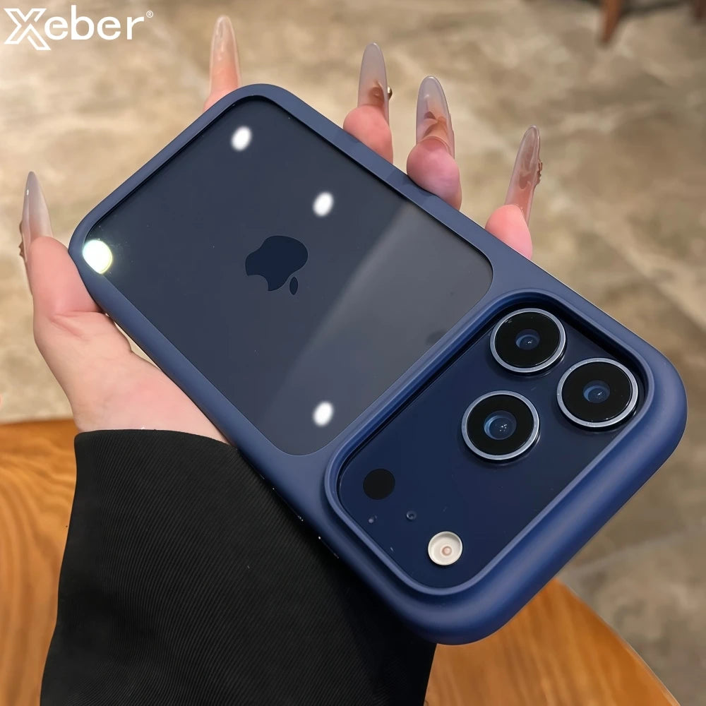 Coque de téléphone transparente avec bouton tactile pour appareil photo Intelligent, étui antichoc Transparent pour iPhone 17 Pro Max 17 Pro 17 Air