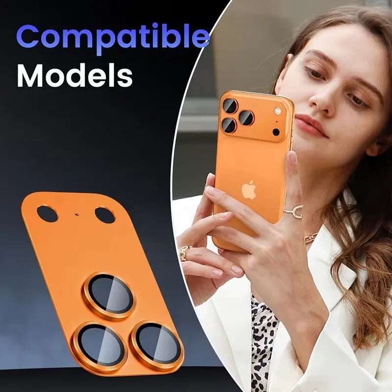 Film de protection pour iPhone 17 Pro Max/iPhone 17 Pro/17 Air, couverture complète, protecteur d'objectif d'appareil photo Ultra-fin, cadre métallique, 1 pièce